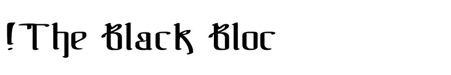 The Black Bloc font